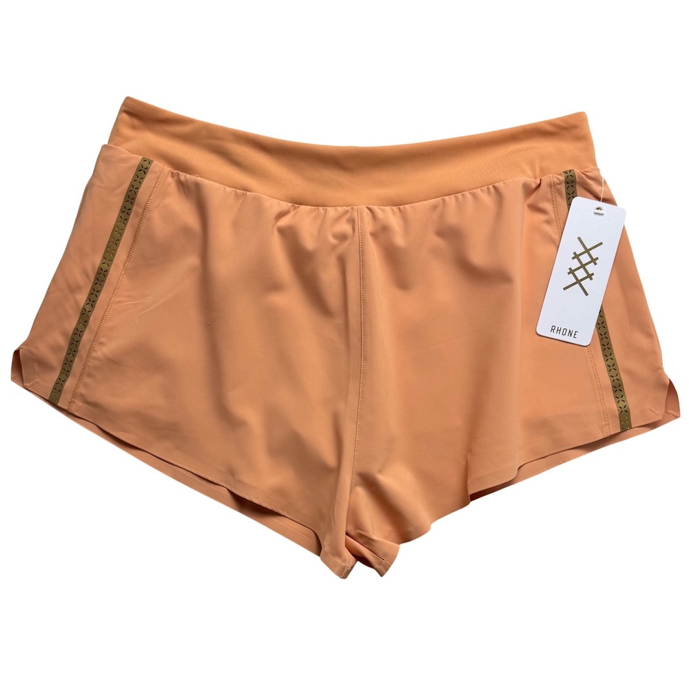 Rhone Breakaway Lined Running Shorts Womens XL Peach Orange 2.5 Inch inseam